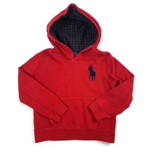 Polo Ralph Lauren Red Hoodie Size 7 Big Pony